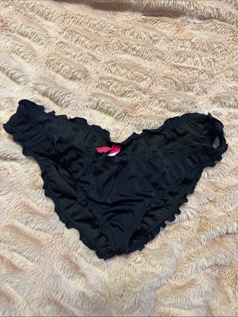 Victoria’s Secret Women’s Black Ruffled Bikini Briefs - Comfort Fit Size M